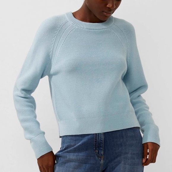 FRENCH CONNECTION | BLUE LONG SLEEVE CREW NECK SWEATER {Flawed} - Picture 10 of 10